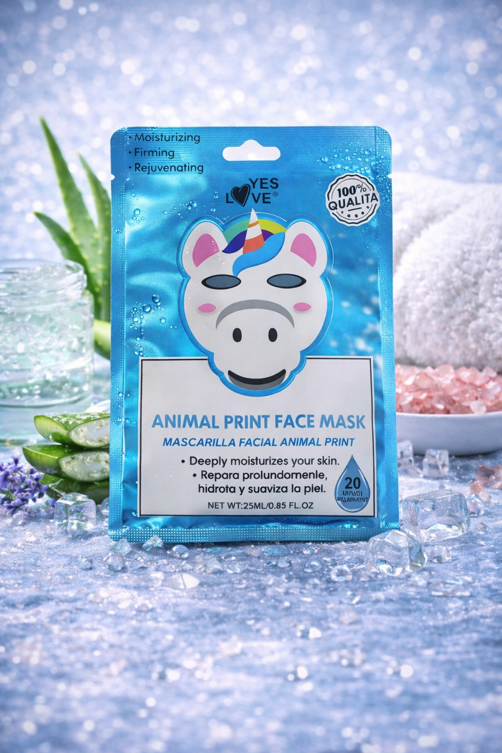 Masques visage hydratants animaux – effet glow & fun