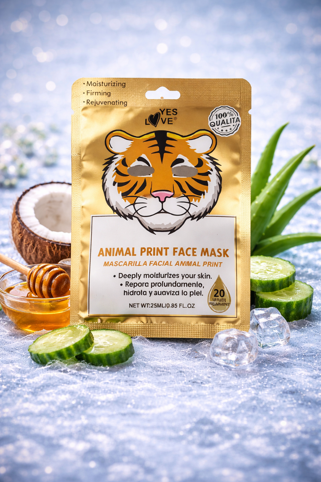 Masques visage hydratants animaux – effet glow & fun