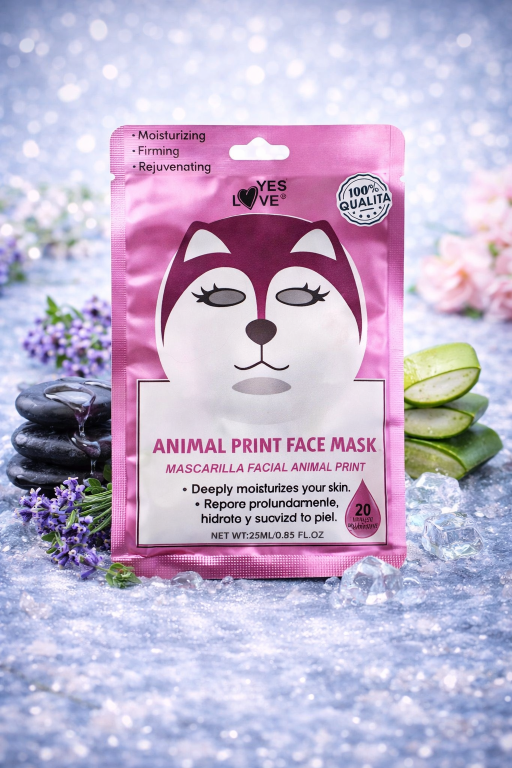 Masques visage hydratants animaux – effet glow & fun