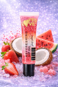 Gloss lèvres fruité – effet glossy & hydratation (Fraise, Coco, Pastèque) ✨